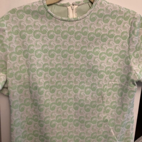 Chic Mint Patterned Mini Dress - Picture 5 of 7